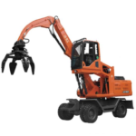 12.5 Ton Wheeled 360°Rotary Excavator With Steel Scraps Grapple