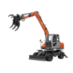 7.8 Ton Wheel Excavator With Log Loader Grapple